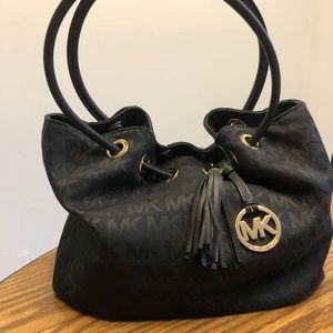 NWT Michael kors black ring tote